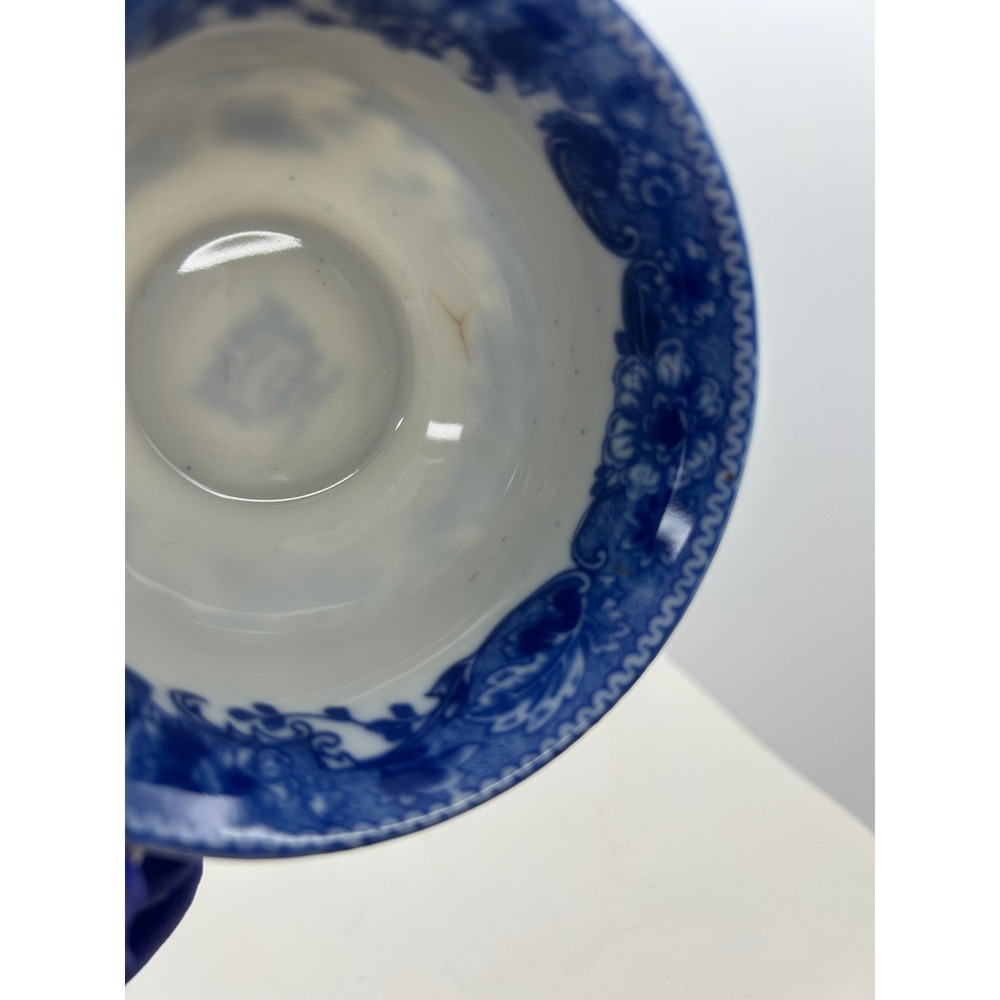Maruta China Tea Cup and Saucer Set Blue White Willow Occupied Japan Vintage - Picture 11 of 16